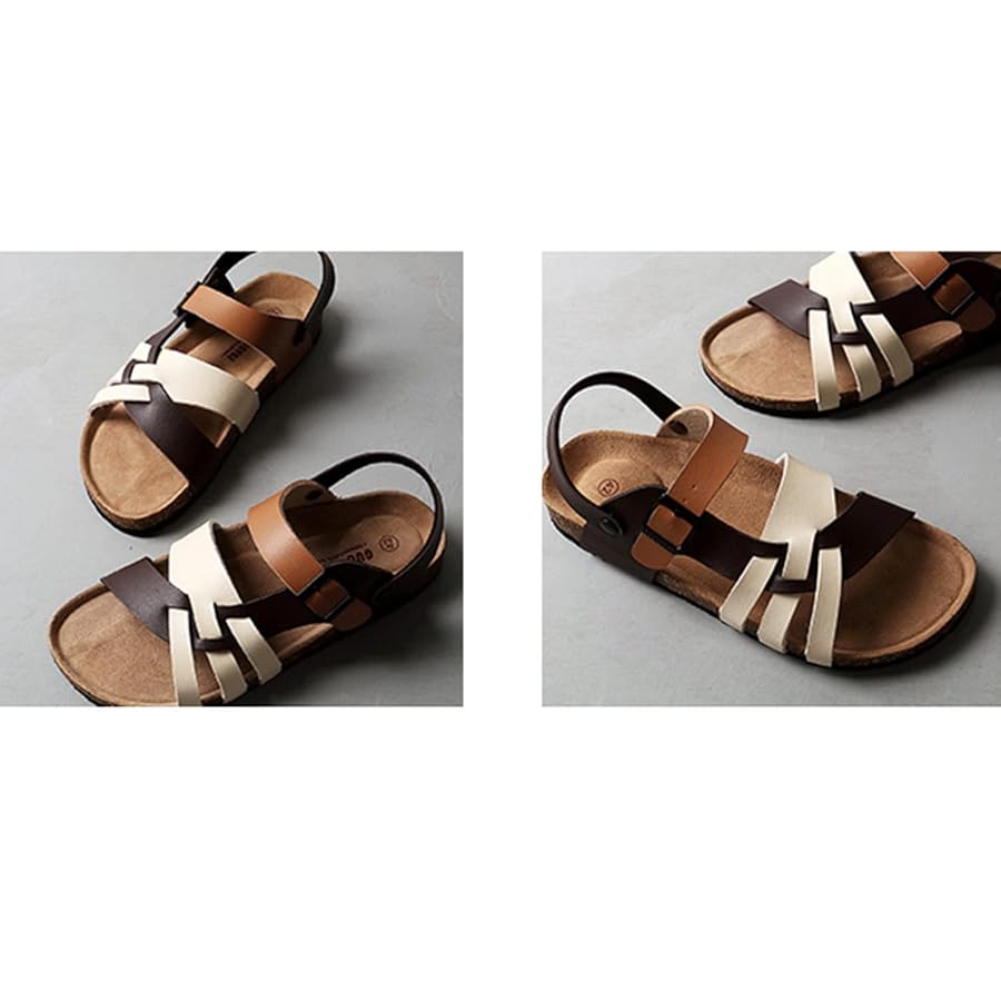 Amazon | [Donahutt03] サンダル メンズ レザー バック